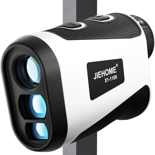 Golf Rangefinder JIEHOME X1 1100 Yardage Rangefinders with Magnetic Laser Range Finder 6X Magnification, Flag Lock, Vibration Rechargeable Distance Slope Speed Rangefinders for Golfing Hunting Archery
