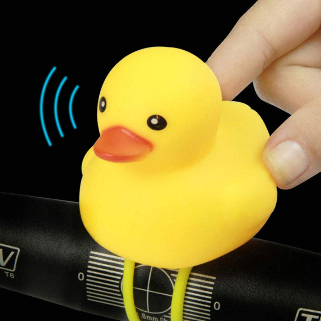 SUPIA 2 Pack Duck Bike Bell, Rubber Duck Bicycle Accessories, Bicycle Horns Mountain Bike Handlebar Light Bicycle Accessories, Yellow