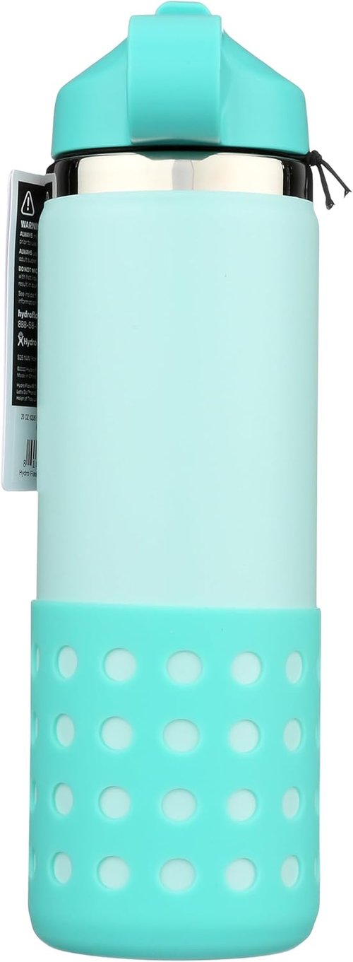 Hydro Flask 20 Oz Kids Wide Mouth Water Bottle - Straw Cap & Boot Included
