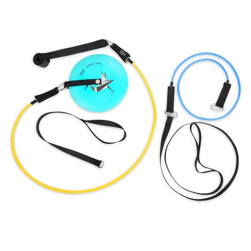 QOGIR Resistance Trainer for Disc Golf, Practice Backhand or Forehand Throws to Improve Your Disc Golf Technique, Increase Strength in Your Pull Through, Gain Extra Distance, Disc Shaped Grip.