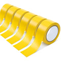 Outus Floor Marking Tape - Durable 2" Yellow Non-Abrasive Tape for Social Distancing | 100' Length, 6 Rolls