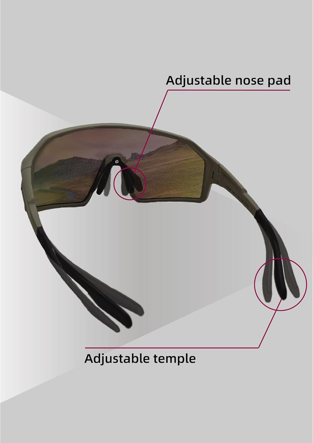 V-SUP Outdoor Lightweight Sport Sunglasses - UV400 for Biking, Baseball, Running, Cycling, Mountain Bicycle for Men & Women