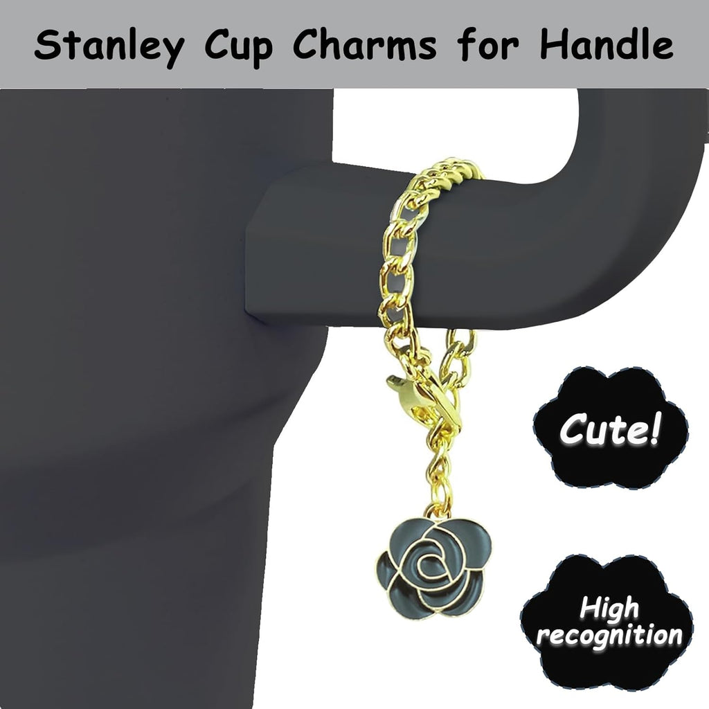 Stanley Cup Accessories Set - 3-Piece Silicone Spill-Proof Stopper & Straw Cover | Black 2.0