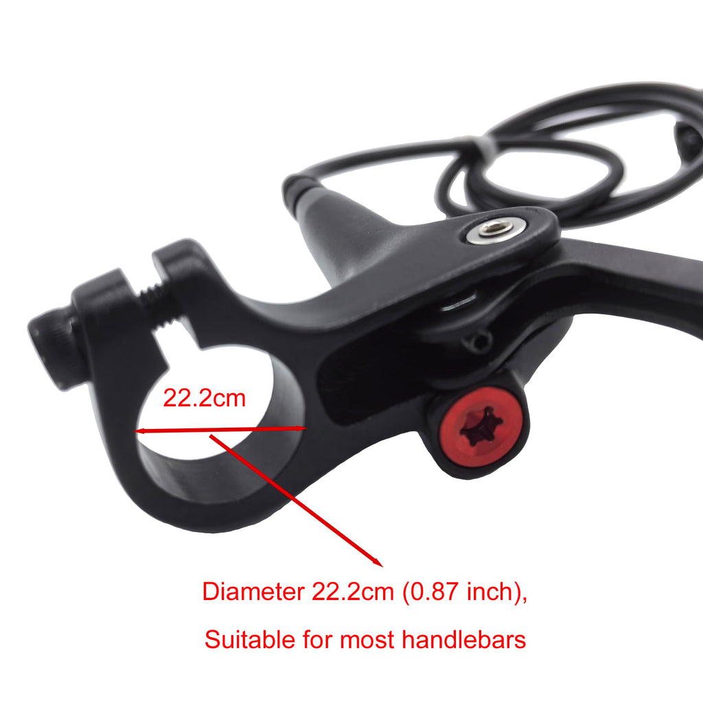Tianeraus Mountain Bike Hydraulic Brake and Lever - Left Front 850mm Adapter Aluminum Alloy Hydraulic Bike Brakes, is/PM Adapter, Resin Pads, Black (is/PM)