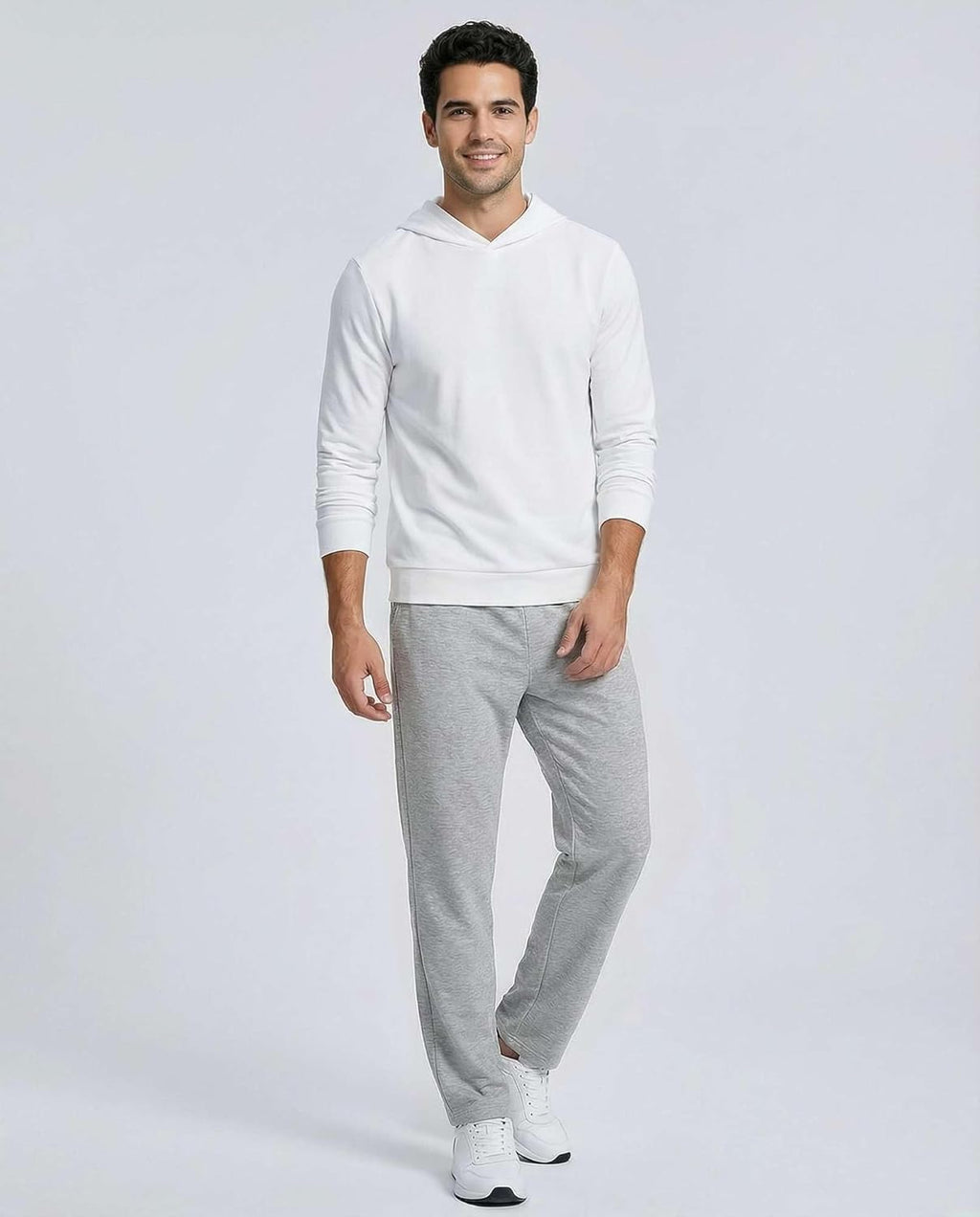Real Essentials Men's French Terry Sweatpants - 3 Pack of Casual Lounge Pants with Pockets