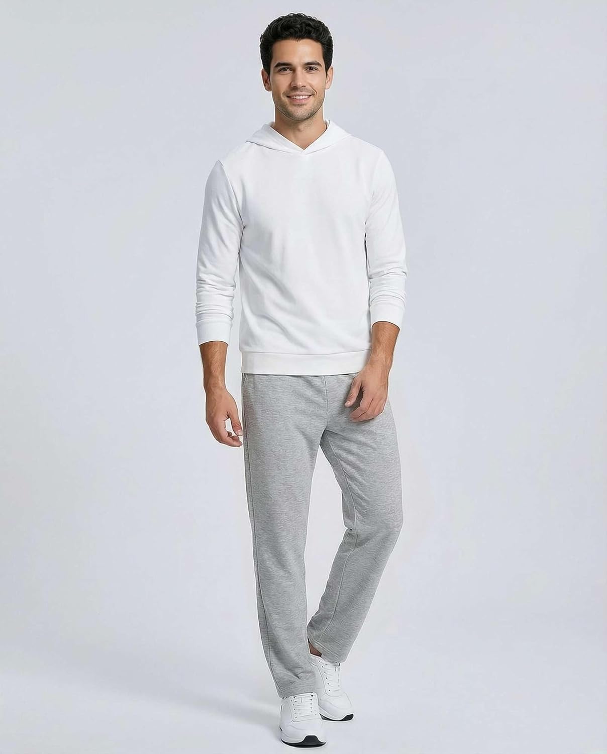 Real Essentials Men's French Terry Sweatpants - 3 Pack of Casual Lounge Pants with Pockets