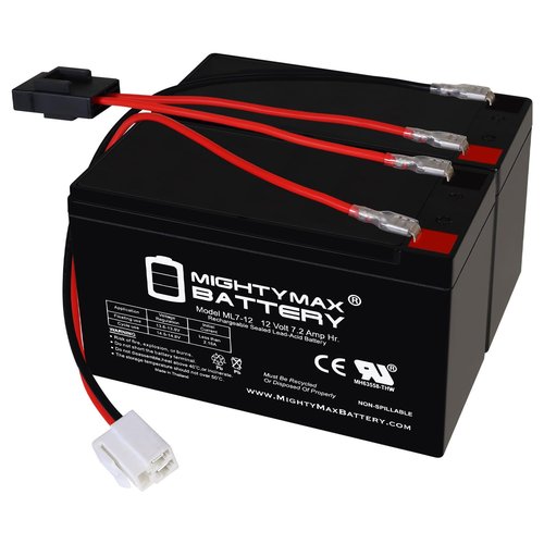Mighty Max Battery Extended Range Drop in Replacement for 12v Razor Scooter Ride on Toy 7ah Battery kit and Harness
