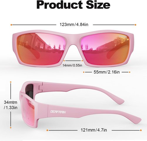 DEAFRAIN Kids Polarized Sunglasses - Unbreakable & Flexible Sports Glasses for Ages 5-12