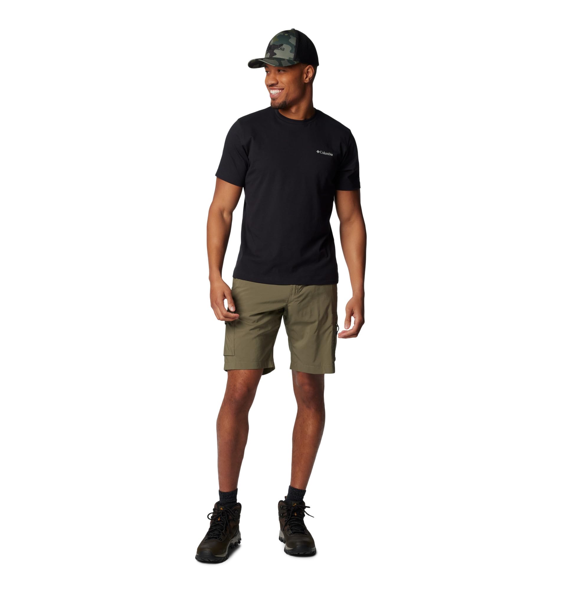 Columbia Men's Thistletown Hills Graphic Short Sleeve, White/Wanderland Graphic, 2X Tall