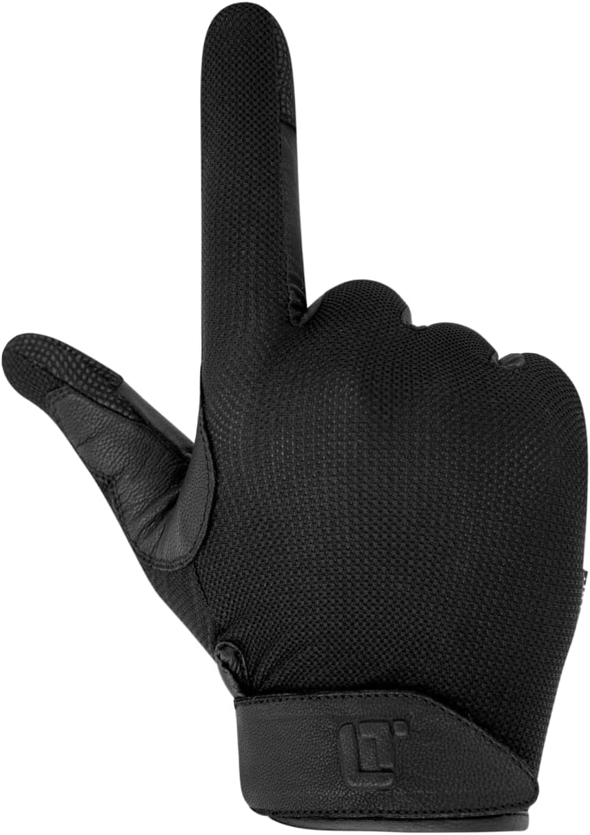 Skiennix Tactical Lightweight Touch Screen Police Duty Patrol Gloves - Breathable Vented Mesh & Goat Skin Leather