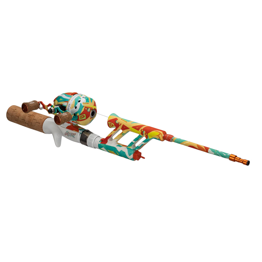 ProFISHiency Krazy Pocket Combo | 30” Light Action Tangle-Free Telescopic Fiberglass Rod | Micro Spincast Reel 4.1:1 Gear Ratio | Pre-Spooled w/ 6lb Line