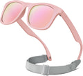 RIVBOS Baby Sunglasses - UV400 Polarized Protection with Flexible Strap | For Infants & Toddlers (0-24 Months)