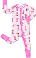 Babee Reshinee Bamboo Viscose Baby Footie Pajamas - Convertible Zipper Onesie for Girls (0-24M)