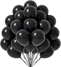 FOTIOMRG Black Balloons - 12 Inch Latex Party Balloons | 50 Pack for Birthdays, Graduations & More