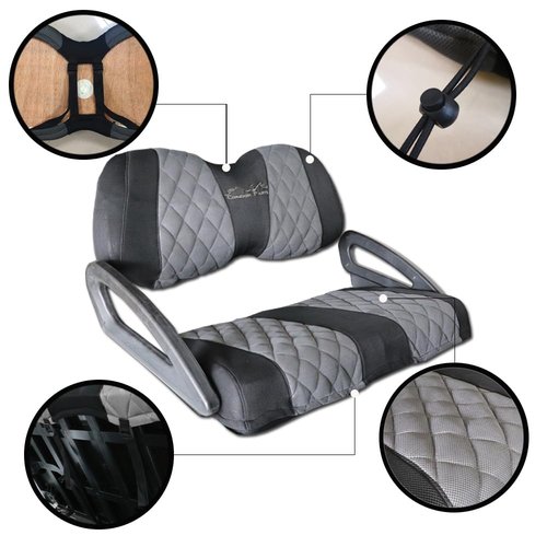 Jaxpare Golf Cart Diamond Seat Covers for Club Car Precedent OEM Standard Front Seat Cushion.Breathable Washable Polyester Mesh Cloth. Renew Your Golf Cart with Lowest Value. (Grey)