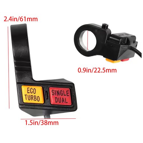 Jfentrwa Motorcycle Dual Switch 36V-72V Motor Controller - Single/Dual Drive Switch & Speed Limiter Module, High/Low Speed Control for Electric Scooter Accessories