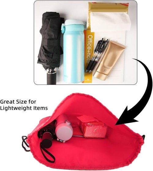 GoodtoU Drawstring Backpack - Durable Nylon Cinch Sack Gym Bag for Sports & Travel | 20-Pack, Cherry