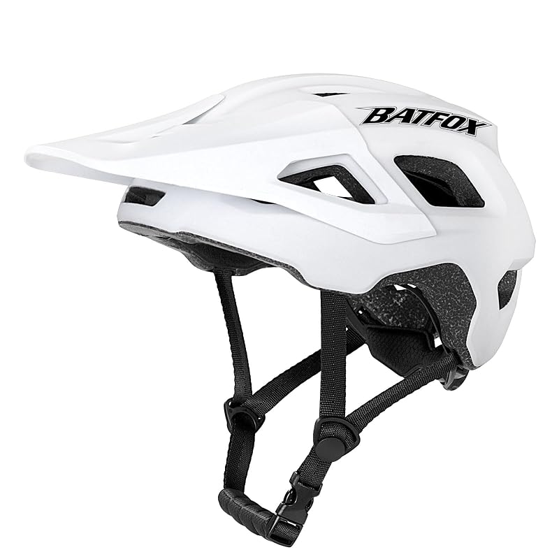 BATFOX E-Bike & Mountain Bike Helmet for Adults & Youth, White, Size M (55-58cm) - NTA 8776 Certified