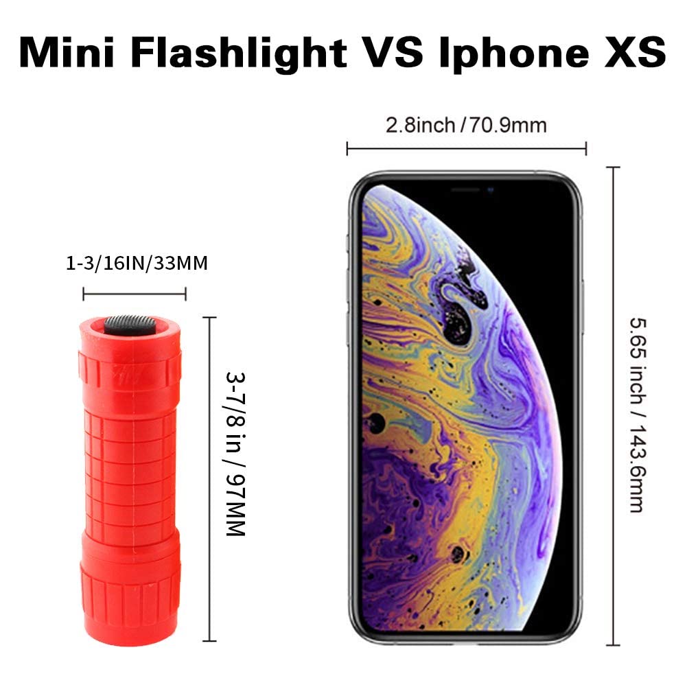 Whaply 6-Pack Small Mini Flashlight Set, 5 Colors, COB LED Handheld Flashlight with Lanyard,18-Pack AAA Battery Included for Kids/Night Reading/Party/Camping/Emergency/Hunting