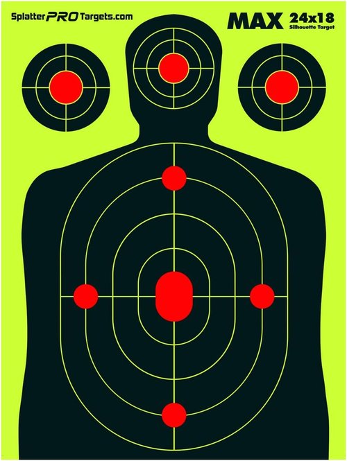 24x18 Extra Large Splatter Targets - Bright Fluorescent Yellow & White for Easy Shot Visibility