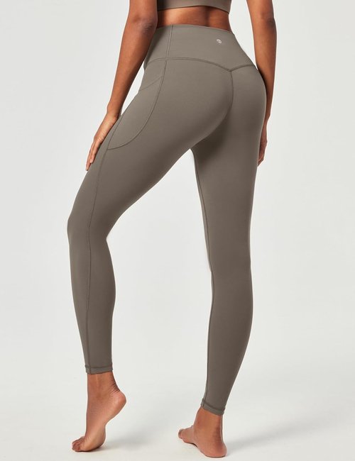 Heathyoga Compression Leggings - Tummy Control, No Front Seam, Pockets | Women's Workout Yoga Pants