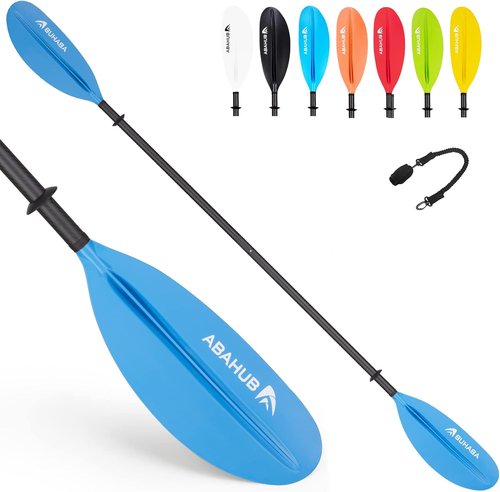 Abahub Carbon Kayak Paddles - 90.5-Inch Lightweight Oars with Free Paddle Leash | Multiple Colors Available