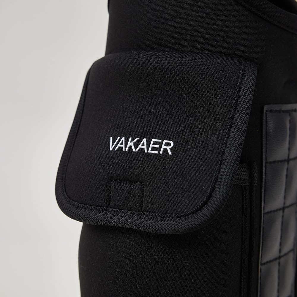 VAKAER Magnetic Gym Bag, Water Bottle Carrier Holder with Phone Pocket & Adjustable Strap,10 Ultra-Strong Magnets Stick to Fitness equipment, Workout Accessories Pouch for Women & Men, Black
