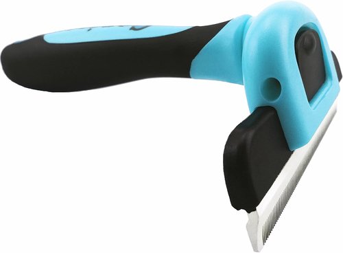 Gonicc Professional Pet De-Shedding Comb Tool - Ergonomic Design | Blue Color