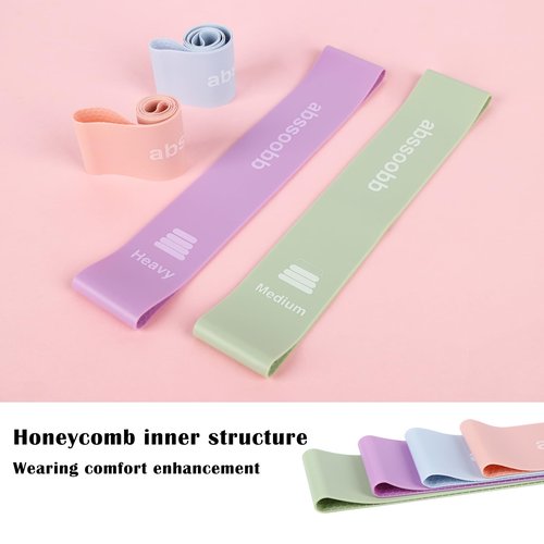 Hypoallergenic Silicone Loop Resistance Bands for Glute Shaping - Portable Butt & Hip Workout Bands for Women, Strength Training, Yoga, Pilates, Stretching & Rehab （Home Gym & Outdoor）