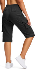 Viodia Women's Cargo Bermuda Shorts - Lightweight Knee-Length Hiking Capris for Summer Travel
