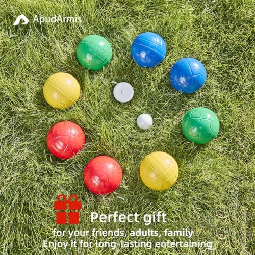 90mm Bocce Ball Set with 8 Colorful Balls & Accessories - Outdoor Lawn Game