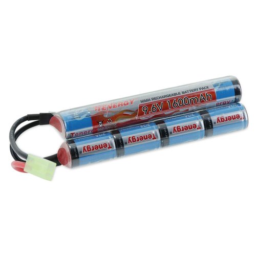 Tenergy 9.6V NiMH 1600mAh Rechargeable Butterfly Battery Pack with Mini Tamiya Connector for AEG