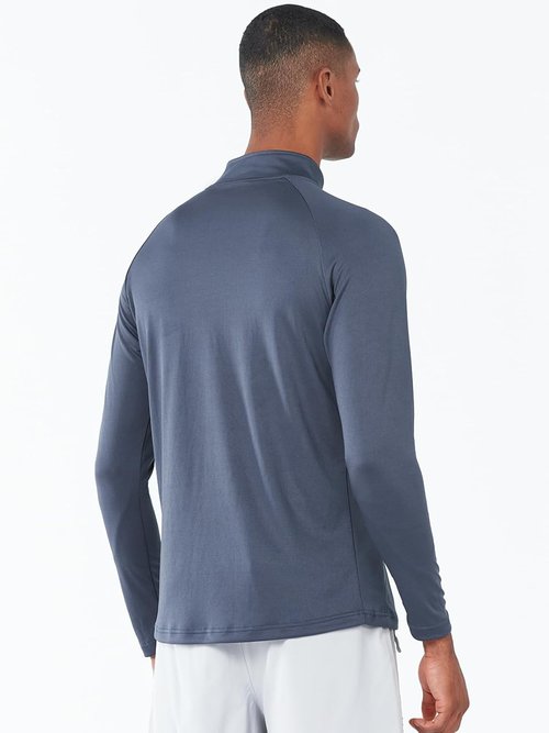 NORTHYARD Men's Quarter Zip Pullover | Moisture-Wicking Long Sleeve Athletic Shirt for Running & Workouts