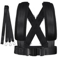 Adjustable Sled Harness - with Resistance Band for Strength and Fitness Training Padded Shoulder Straps and Waist Belt for Workout Sled Pulling Durable Neoprene and Polyester Vest