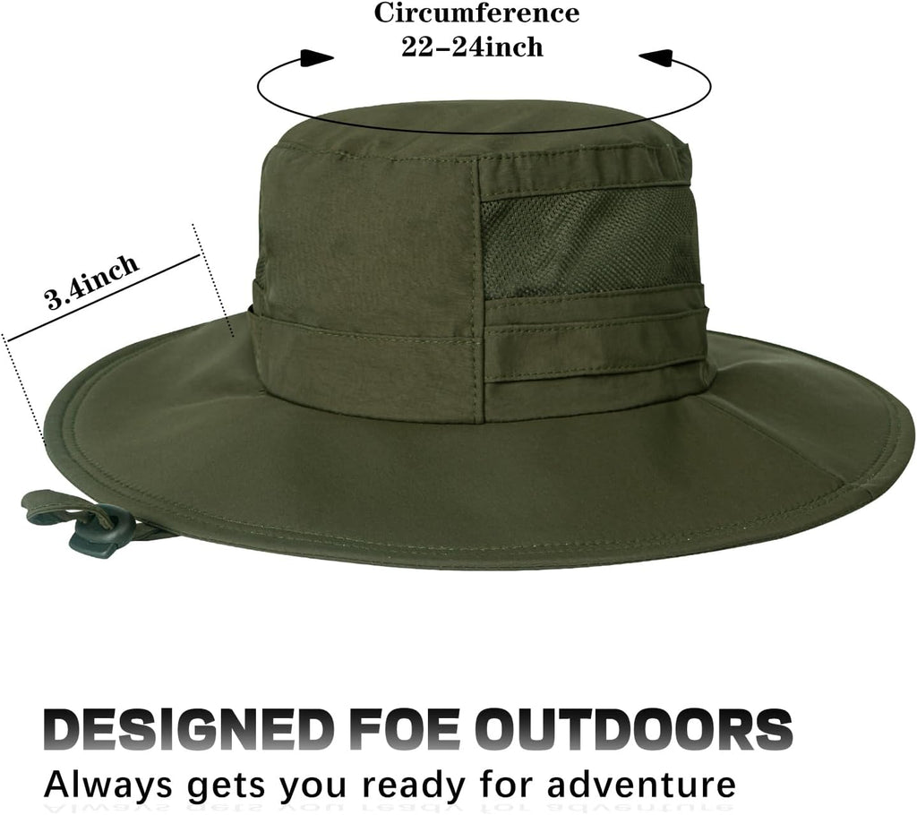 Skiennix Sun Hat - UPF 50+ Waterproof Wide Brim Bucket Hat for Fishing, Hiking, Beach | Foldable Design