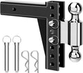 MaxxHaul 70380 Adjustable Dual Ball Mount - Heavy-Duty 12,000 lb Towing Capacity, 6.5" Drop / 7.5" Rise