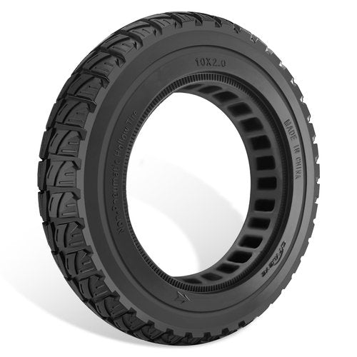 GYL 10 Inch Solid Tire: 10x2.0/2.125 Electric Scooter Rubber tyre, 50/75-6.1 Tubeless Tyre for Xiaomi M365/Gotrax G4/xr/v2 Gotrax Tire Replacement 10 In Offroad Front Rear Wheel Black 1 Pcs