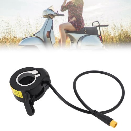 HilBeliFU 130X Electric Scooter Throttle Replacement, 3.14x5.1in Plastic Thumb Throttle Adapter, Right and Left Universal E Bike Throttle for Converting Electric Bicycle
