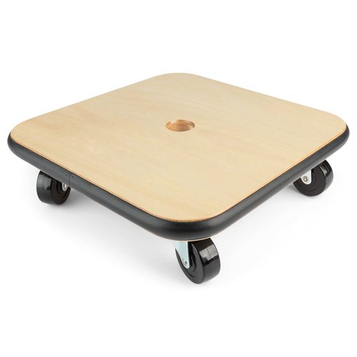 Champion Sports 12" Wood Scooter – Wooden Base with Full Bumper and Non-Marring Swivel Casters for Active Play & PE Class
