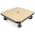 Champion Sports 12" Wood Scooter – Wooden Base with Full Bumper and Non-Marring Swivel Casters for Active Play & PE Class