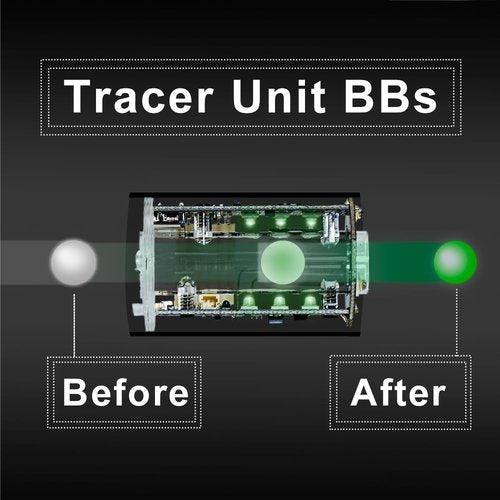 ACETECH Airsoft Tracer Unit Raider Blaster Module 14mm CCW Negative Thread Glow in The Dark LED Lighting Effect for Green/Gel BBS