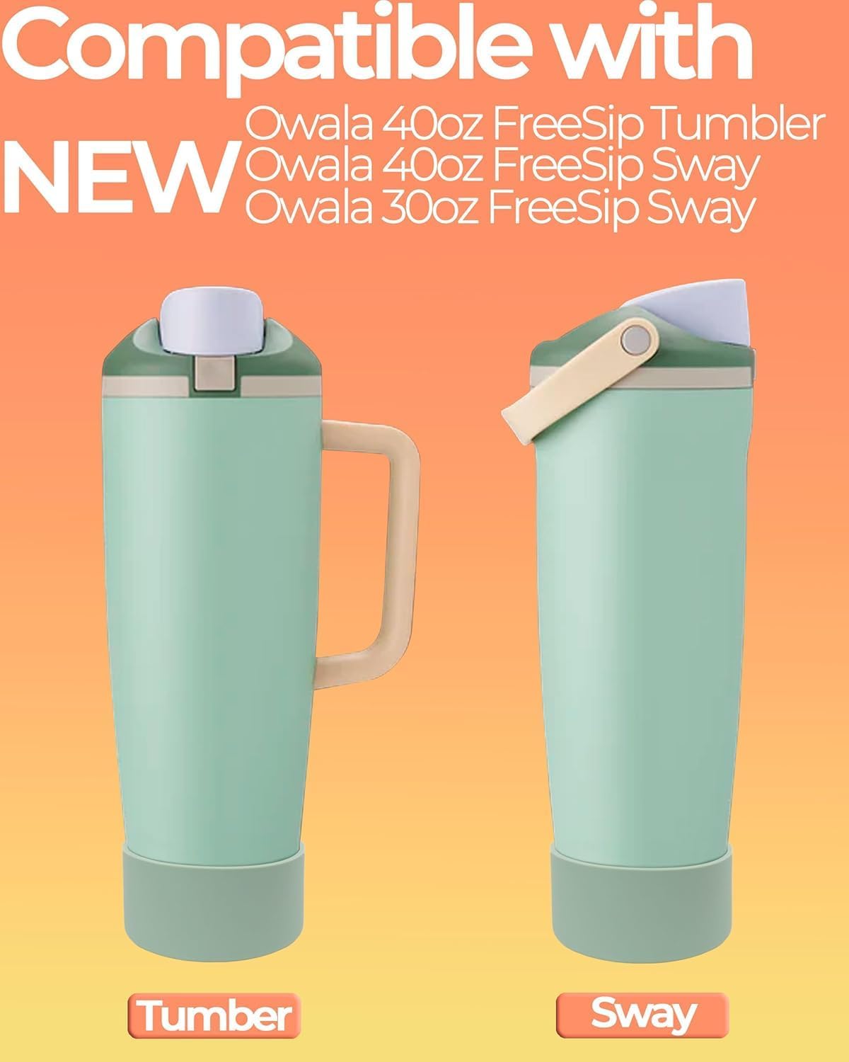Owala Silicone Boot | Non-Slip, Scratch-Resistant Stability Enhancer for 30oz & 40oz Bottles - 18 Colors Available