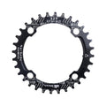DJC Bike Chainring 104BCD Round 30t 32t 34t 36t 38t 40t 42t 44t 46t 48t 50t 52t Tooth Narrow Wide 7/8/9/10/11/12 Speed Ultralight MTB Mountain Bike 104 BCD Chainwheel,01# Round Black,42T