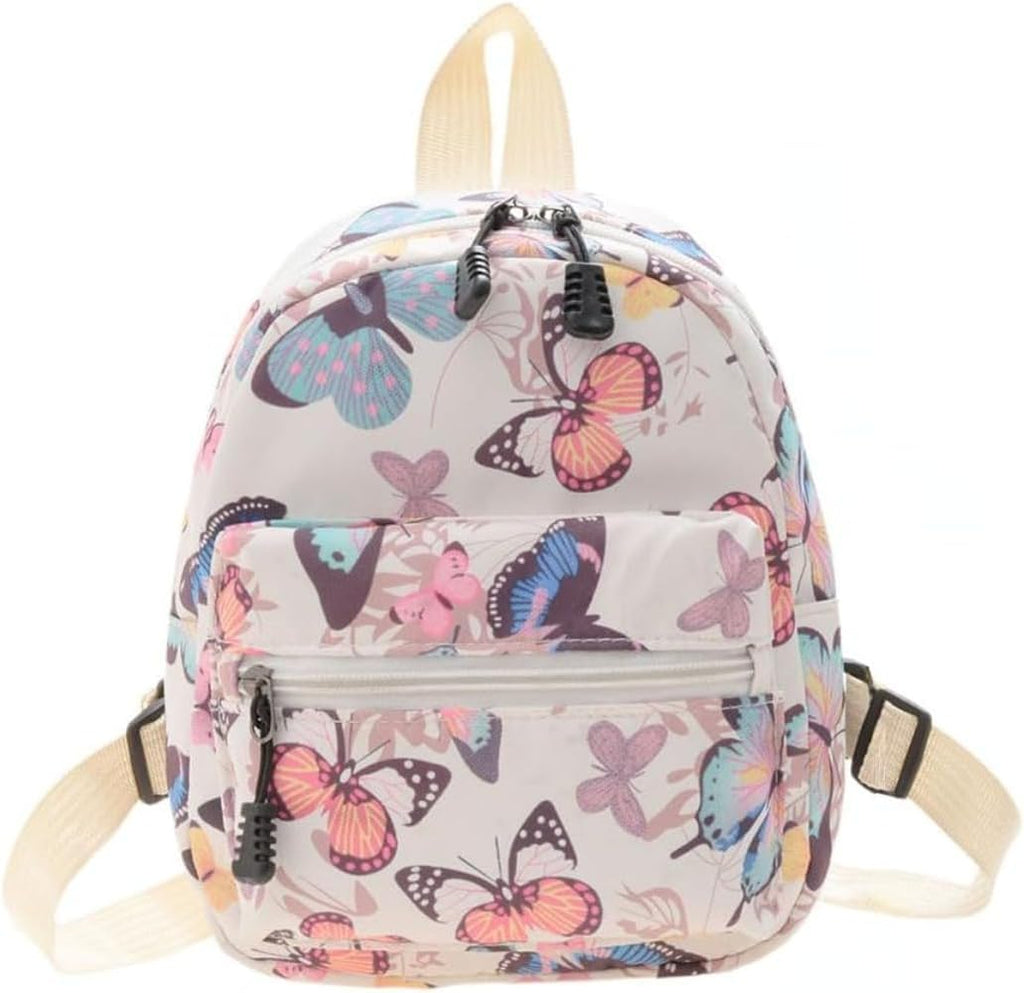 Skiennix Casual Mini Backpack - Fashionable Preppy Style for Women | Butterfly Design