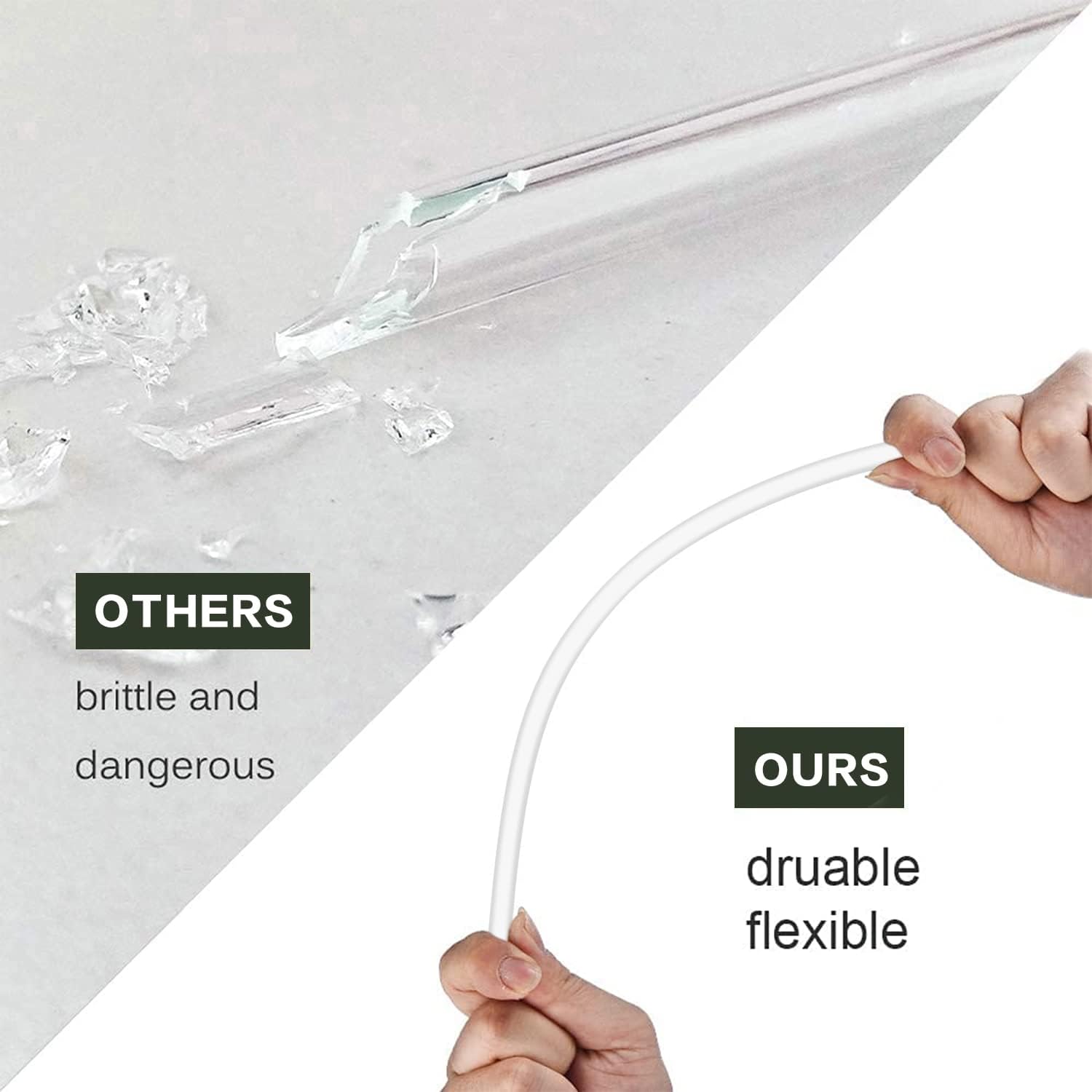 Stanley Replacement Straw - 6 Pack Reusable Straws with Cleaning Brush for 40 oz & 30 oz Tumblers | Clear Plastic