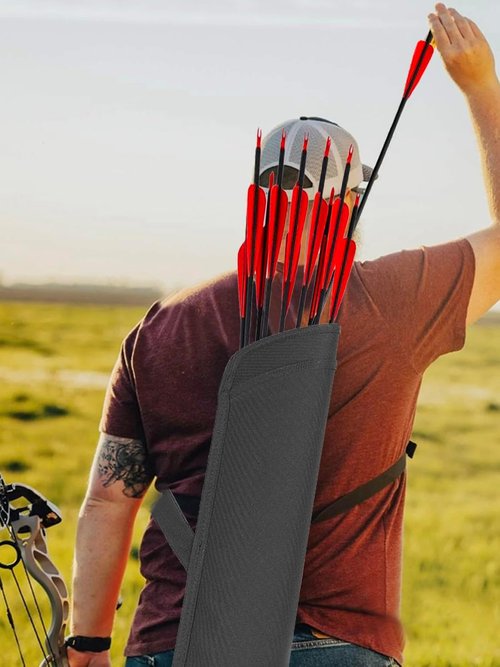 Bringsine Archery Arrow Quiver - Adjustable Backpack Holder for Bow Hunting & Target Practice