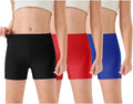 Haloumoning Girls Athletic Shorts - High Waisted Gymnastics & Dance Biker Shorts | 3 Pack, Ages 5-14