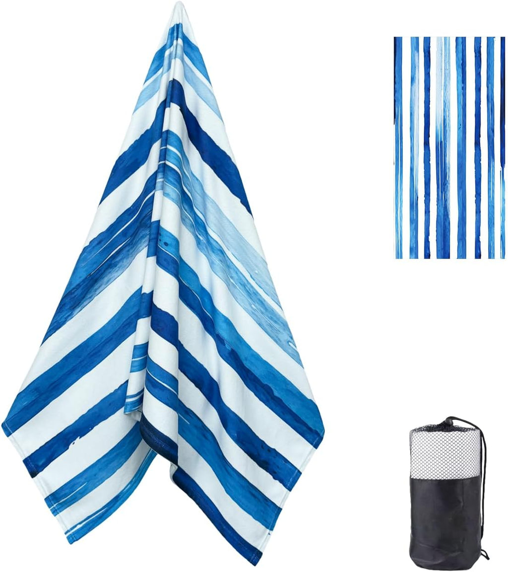 Oversized Beach Towel 36 x 72 in - Terry Beach Towels Soft Microfiber Pool Swim Towels for Adult, Quick Dry Beach Towel, Beach Blanket Bath Shower Towel