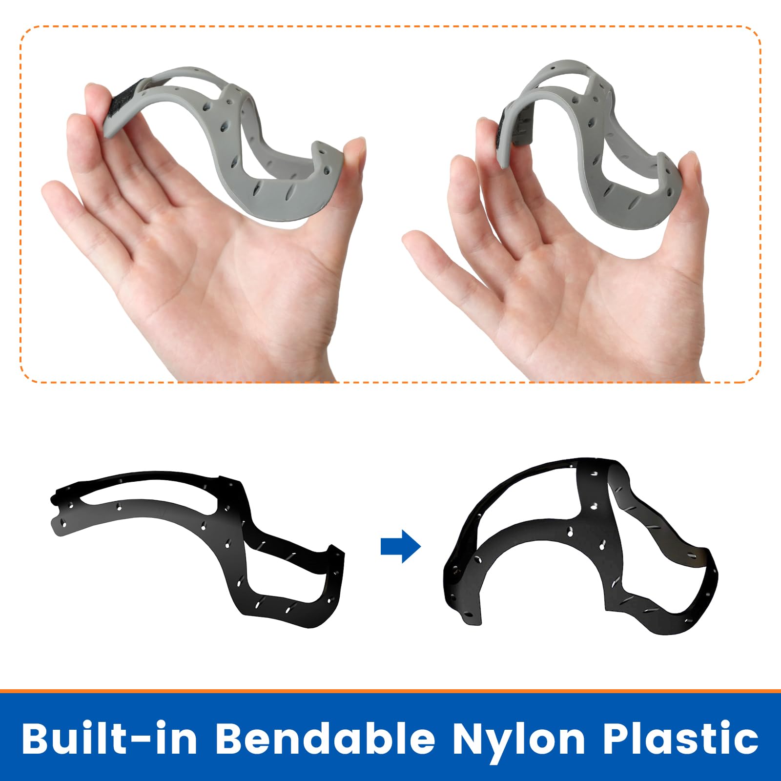 Willcom Silicone Thumb Brace for Arthritis Pain Relief, Semi-rigid Support for De Quervains, Trigger Finger, Women & Men, Right & Left Hands (Medium 6.3-7.3 inch)