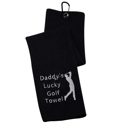 Dad Golf Towel Embroidered Golf Towel Gift Daddy’s Lucky Golf Towel Golf Father Gift Golf Towel Gift Papa Golf Towel (Daddy’s Lucky Golf Towel)